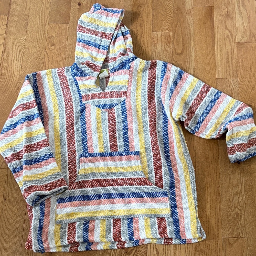 Striped Baja Hoodie in Multi Pastel Colors